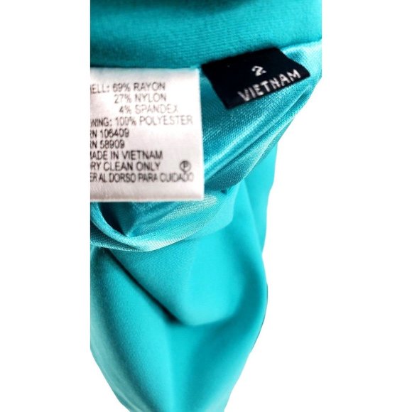 ANTONIO MELANI Pencil Skirt Knee-length Stretchy Soft Fitted Knee-length Teal - Picture 8 of 10